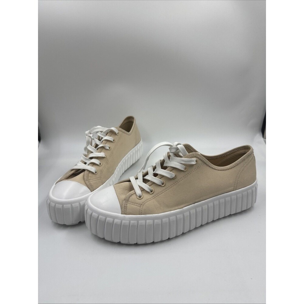 H&M Shoes Women Us 11 Beige/Tan Chunky Block Platform Sneakers Ladies